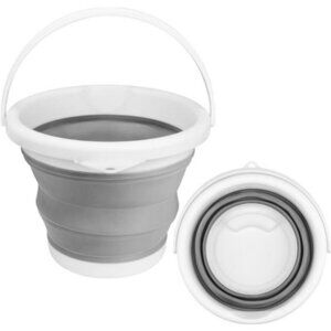 Collapsible silicone mop bucket portable cleaning bucket with handle 5L basin